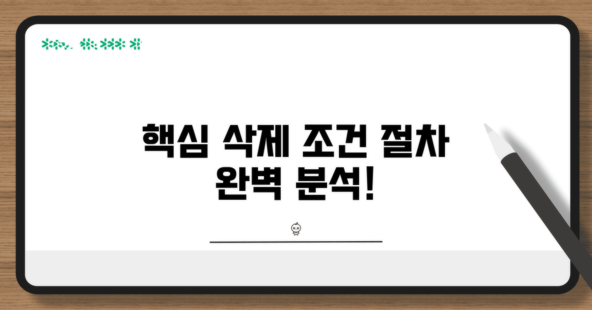 삭제 조건과 절차 완벽 분석