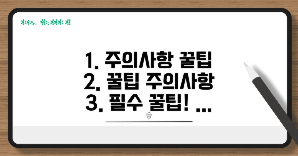 주의사항과 꿀팁 정리