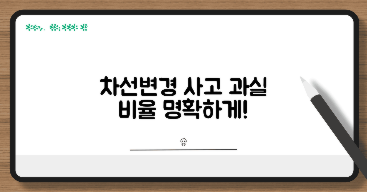 차선변경 사고 과실 비율 산정
