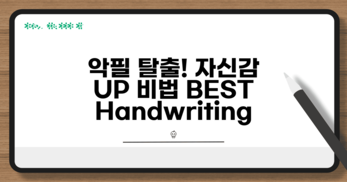 악필 교정, 자신감 UP 비법