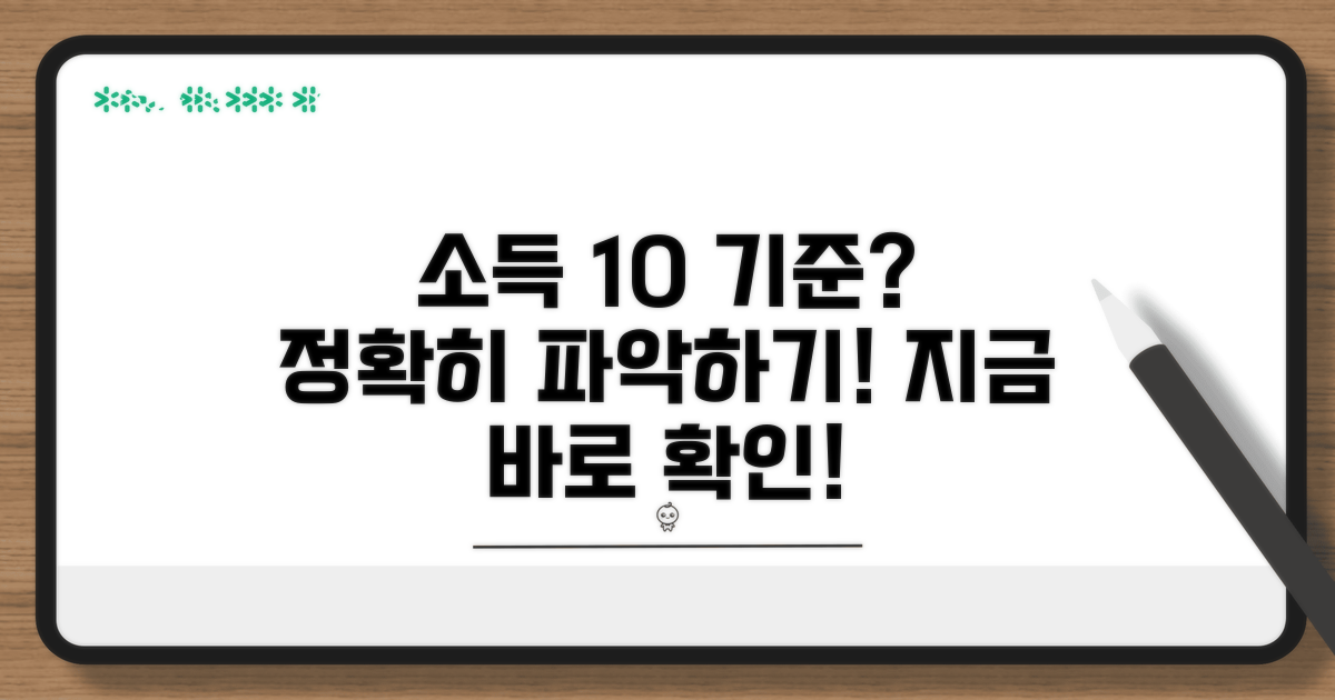 소득 10% 판정 기준 알아보기