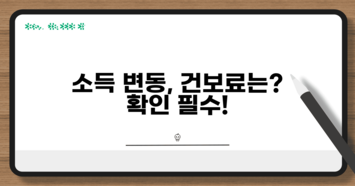 소득 변화 시 건보료 영향 분석