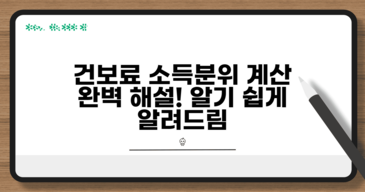 건보료 소득분위 계산 방법 완벽 해설