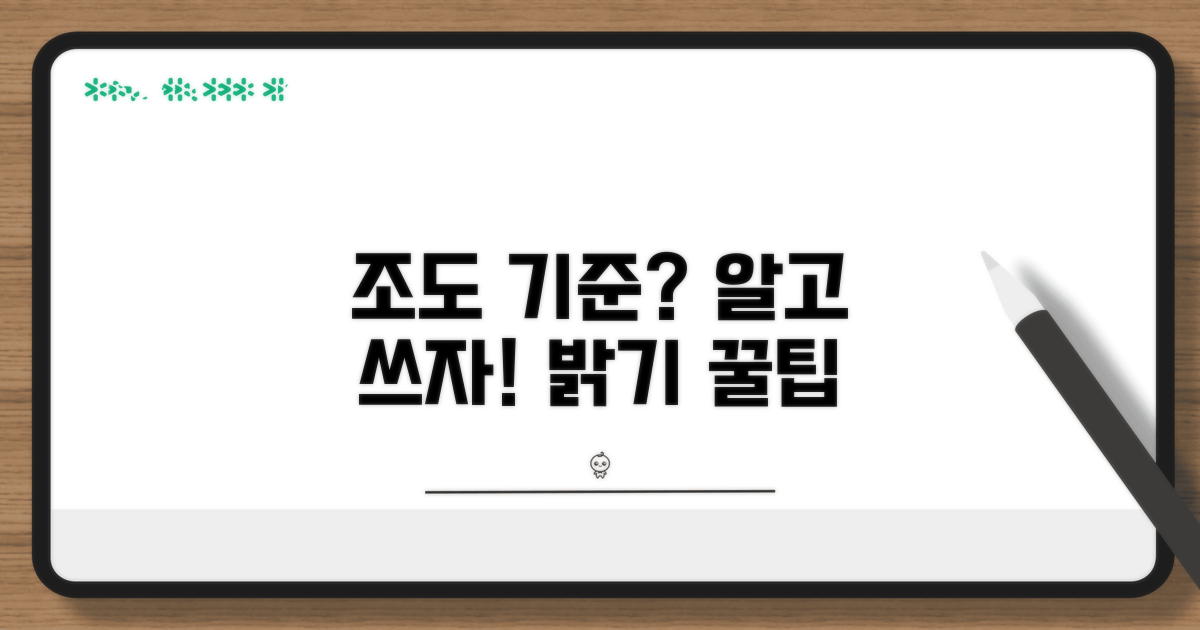 일상 속 조도 기준과 용도별 차이