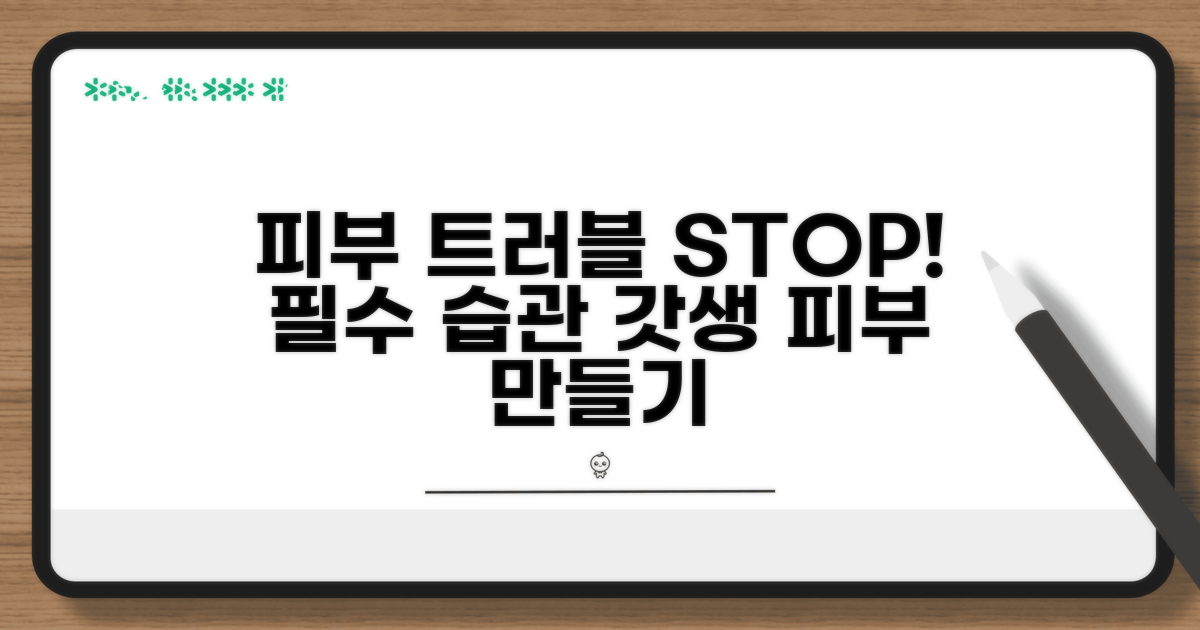 피부 트러블 막는 필수 관리 습관