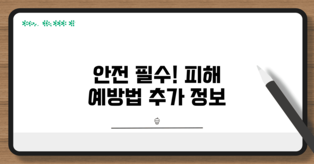 피해 예방과 추가 정보 안내