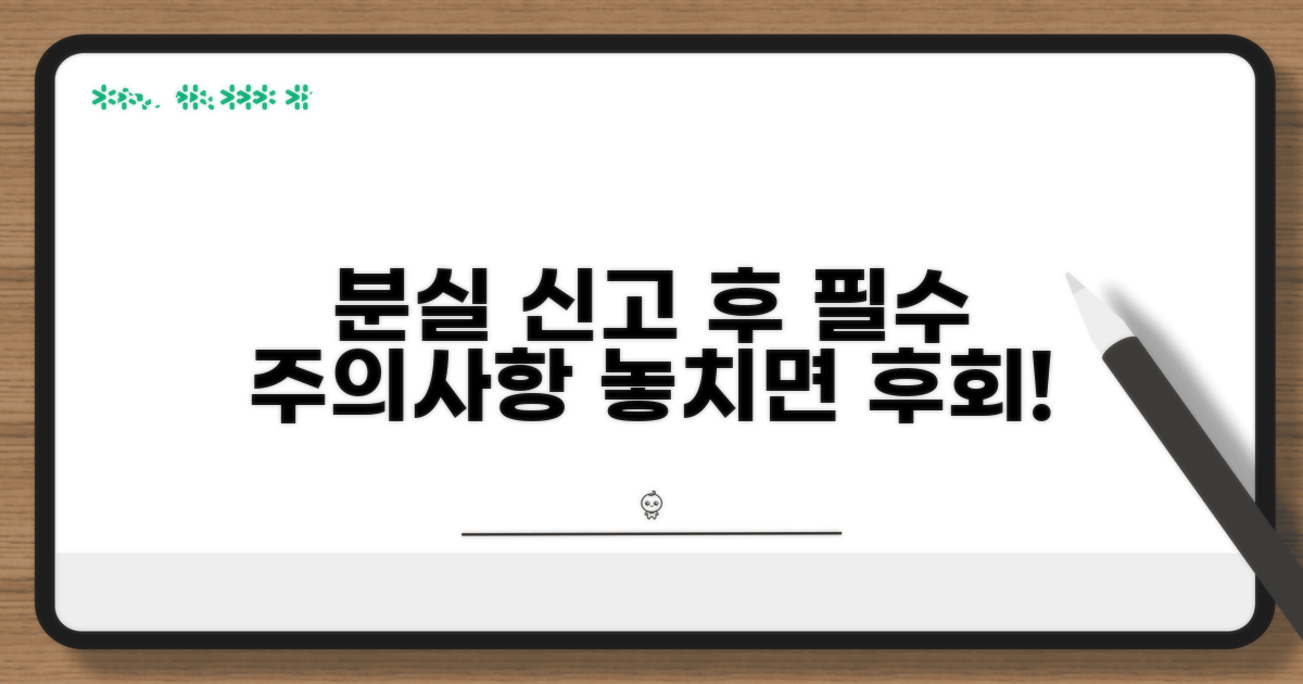 분실 신고 후 주의사항 및 꿀팁