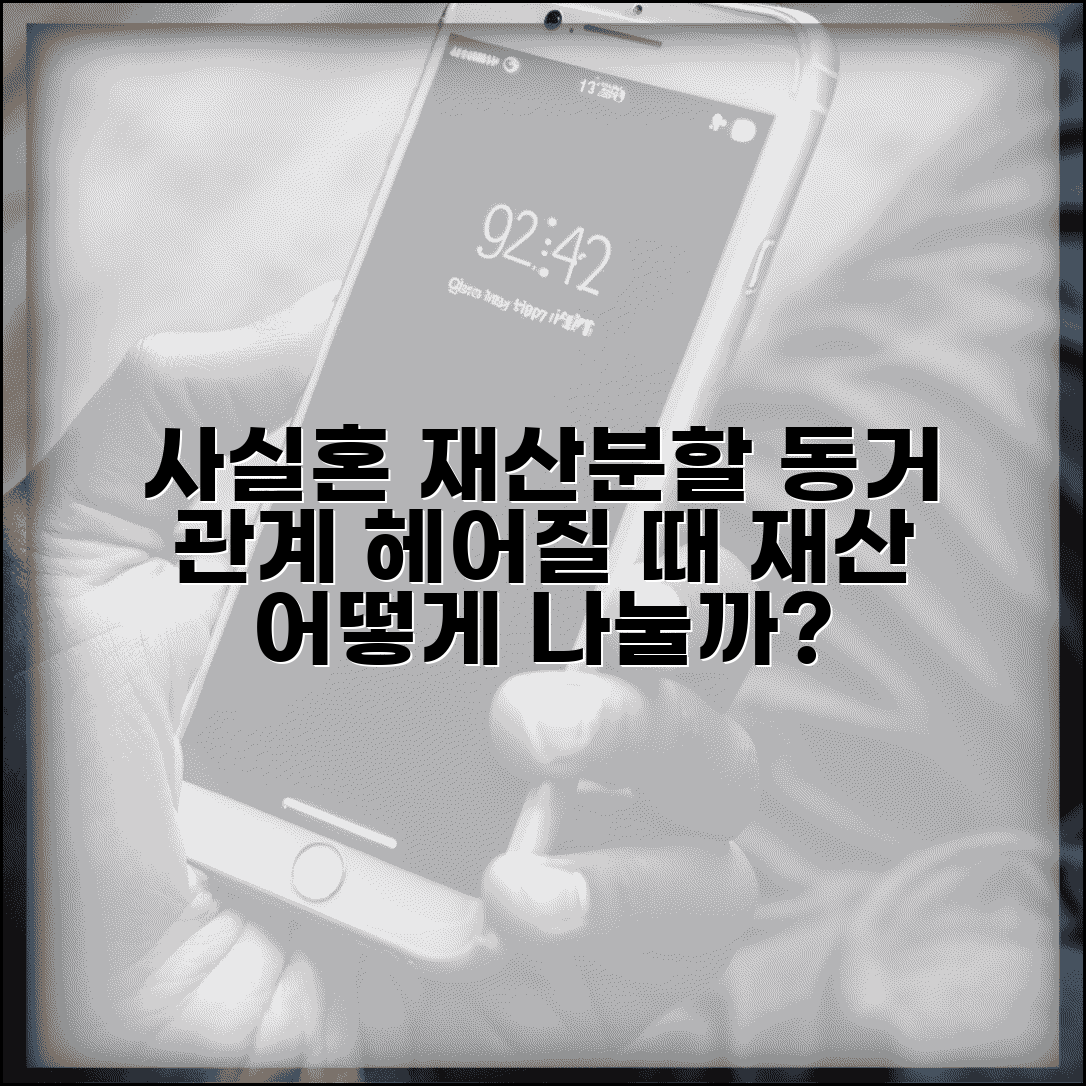 사실혼 재산분할 | 동거 사실혼 관계 헤어질때 재산분할