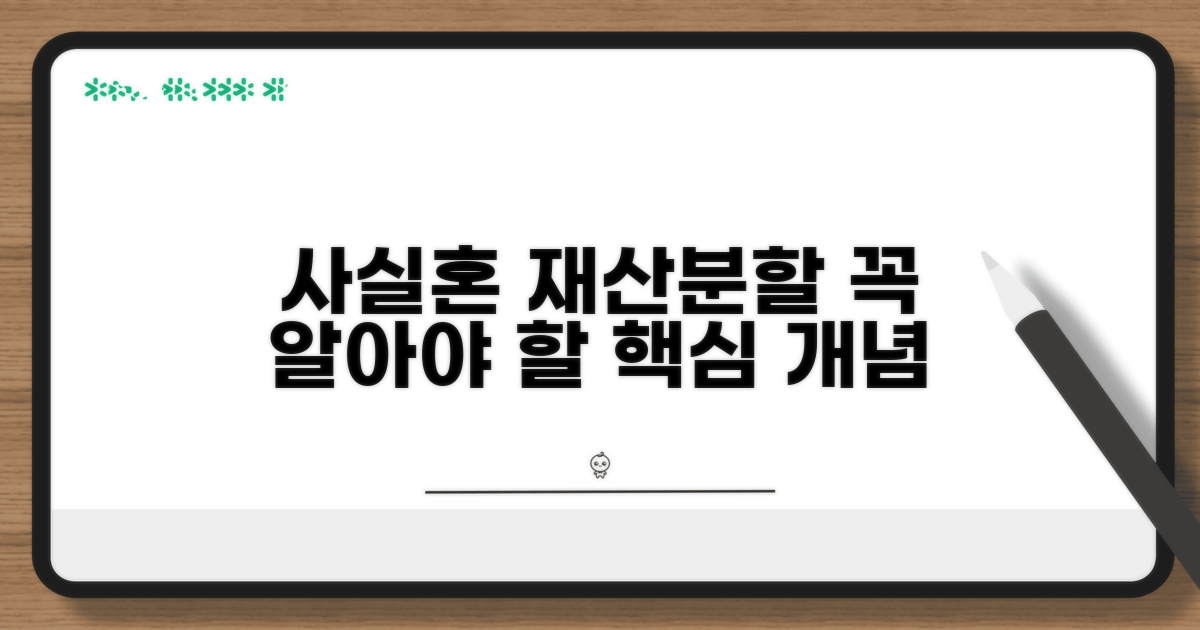 사실혼 재산분할 기본 개념