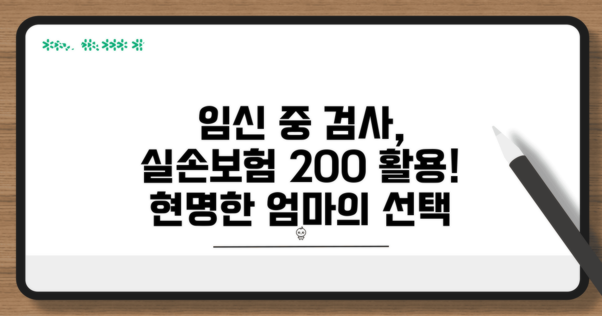 임신 중 검사, 현명하게 실손 활용하기