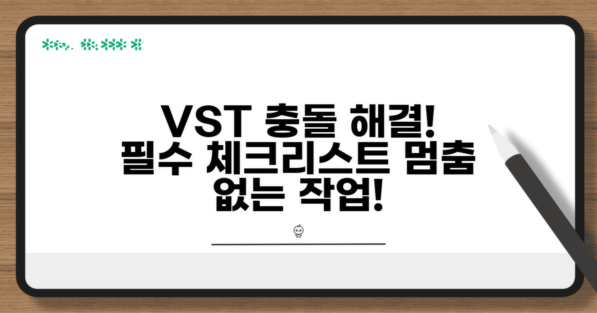 VST 충돌 해결 필수 점검 목록