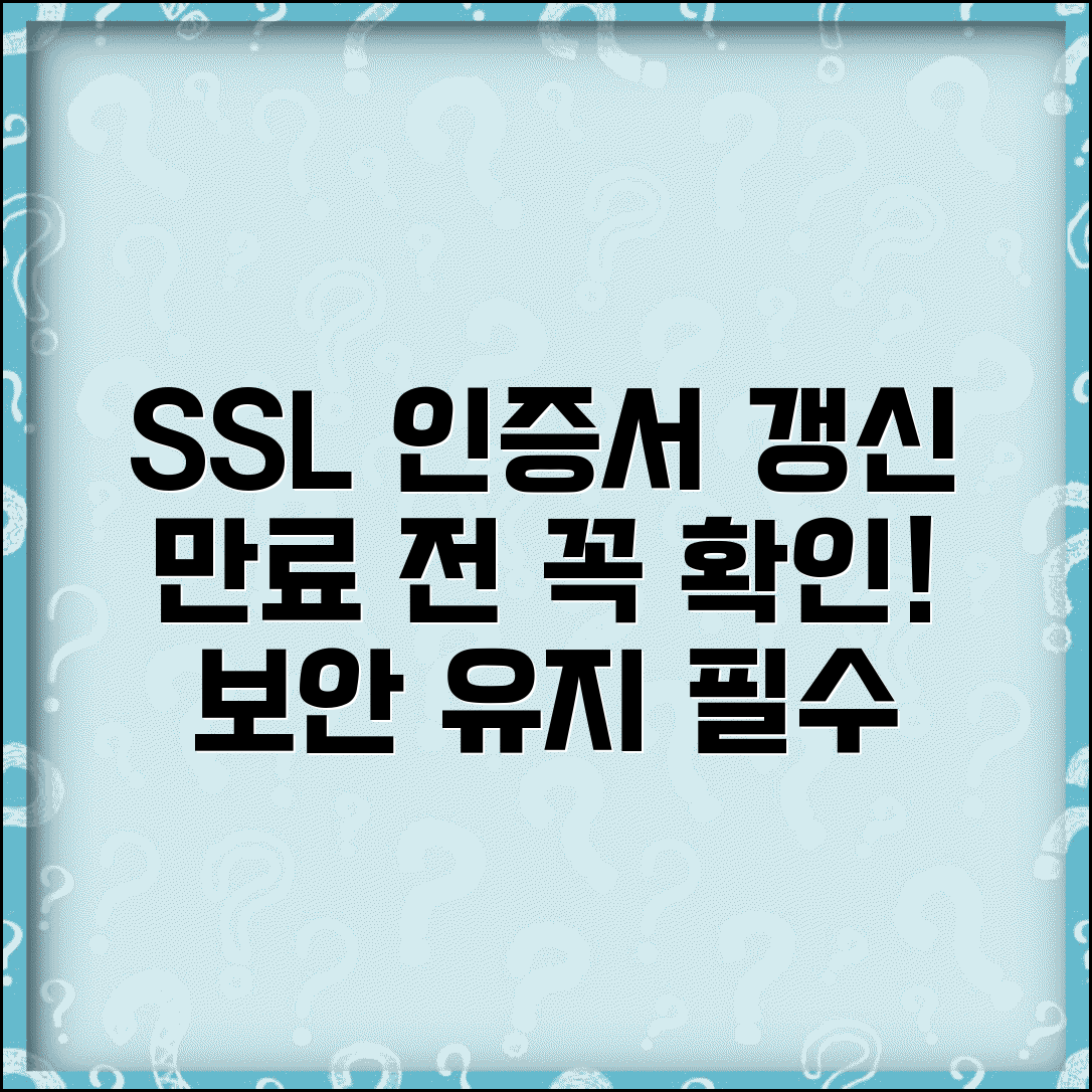 ssl인증서 갱신 웹사이트 필수 점검 | 만료 전 확인하세요 | 보안 유지하기