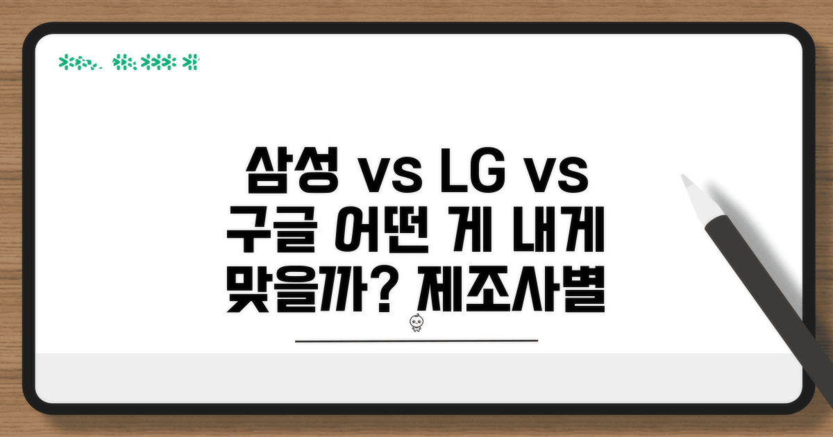 삼성, LG, 구글 제조사별 차이점