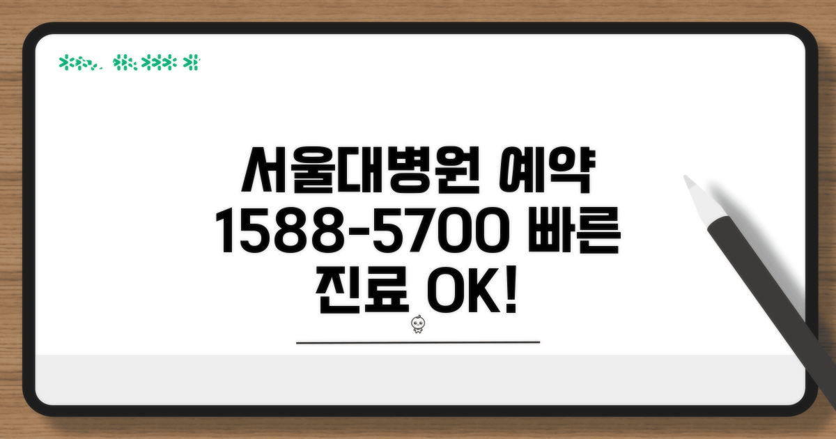 서울대병원 예약 전화번호 1588-5700