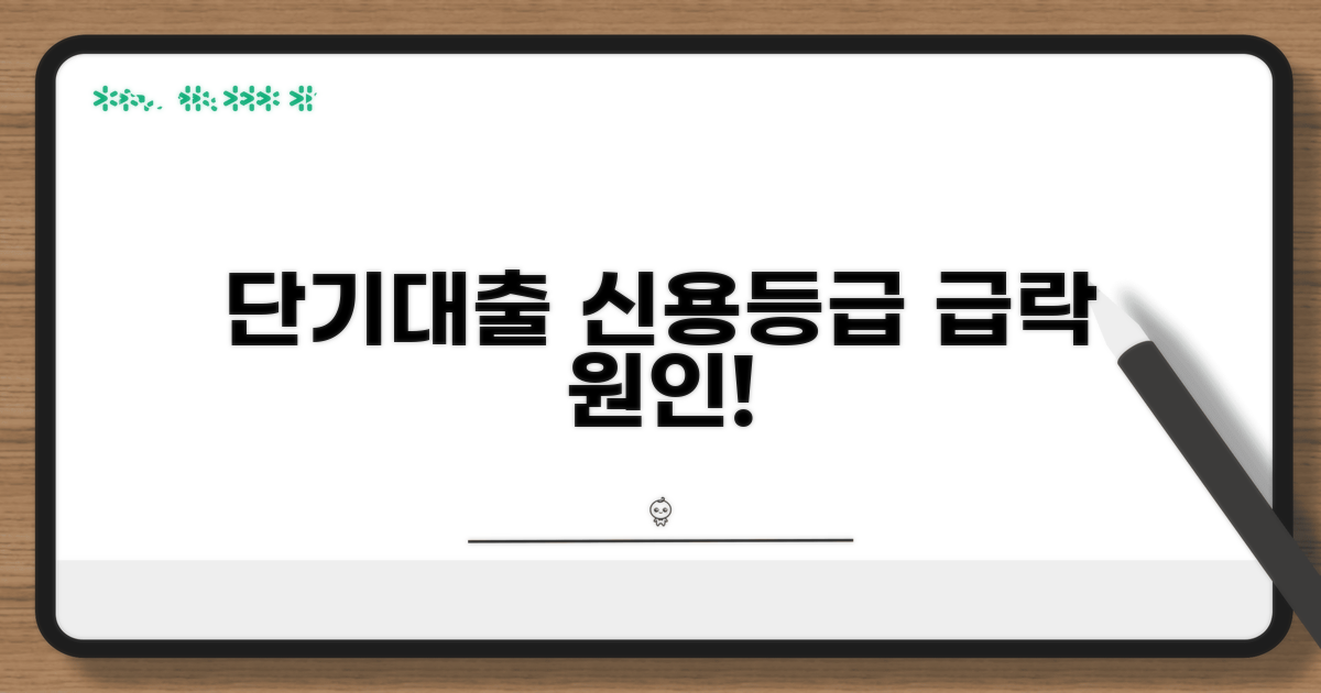 단기 대출, 신용등급 급락 원인