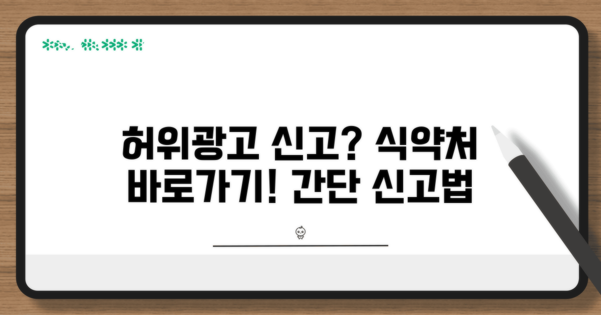 허위 광고 신고 방법, 식약처로 바로 가기