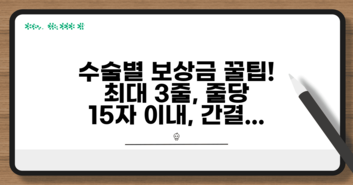 수술별 보상금 확인 꿀팁