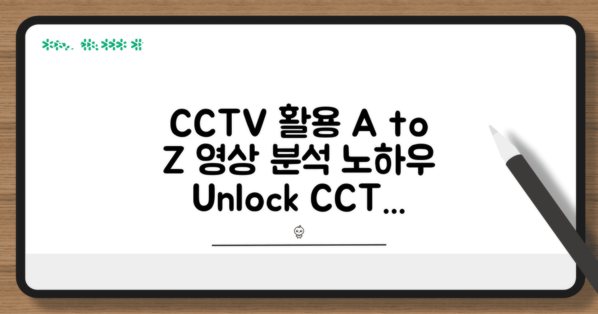 CCTV 영상 직접 활용 노하우