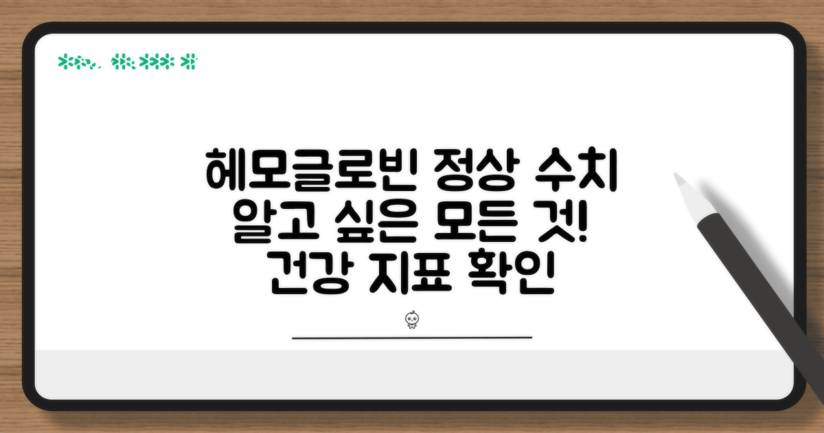헤모글로빈 정상 수치와 기준