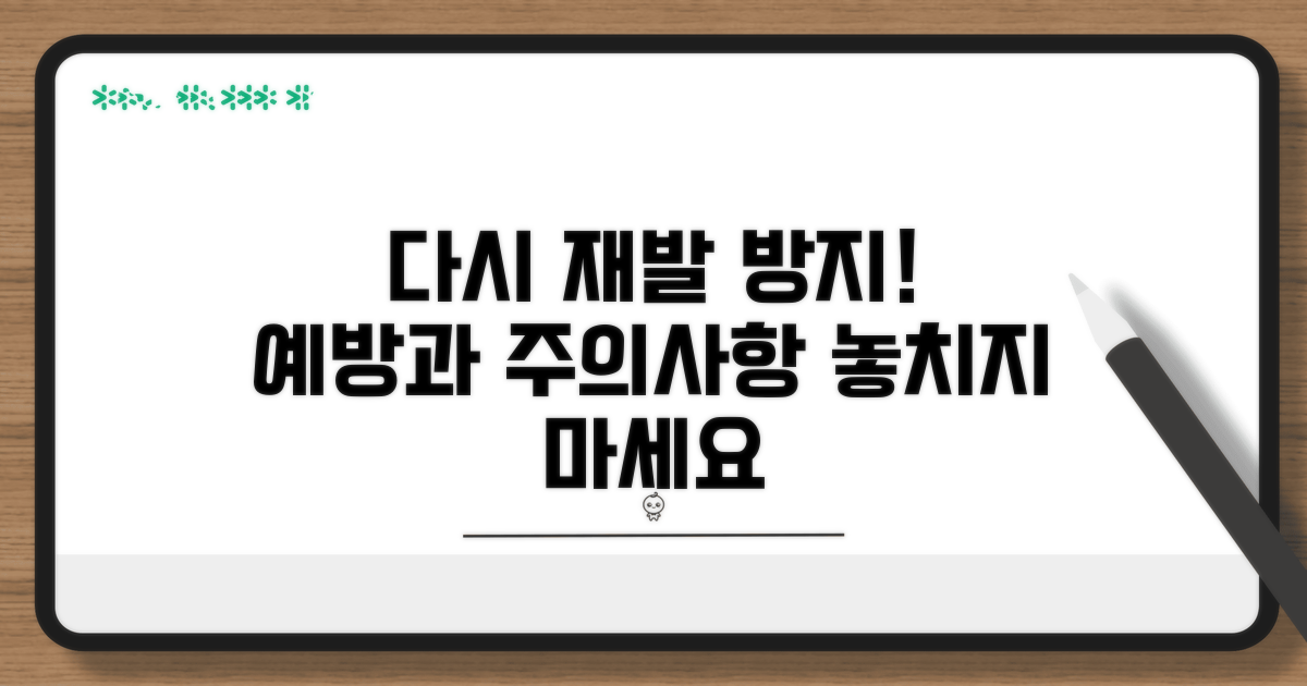 예방과 주의사항: 다시 발생 않도록