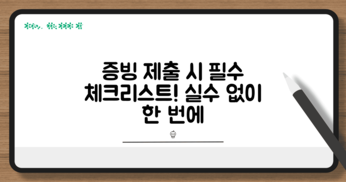 증빙 서류 제출 시 주의사항