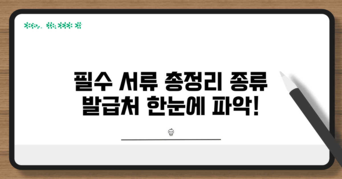 필수 증빙서류 종류와 발급처