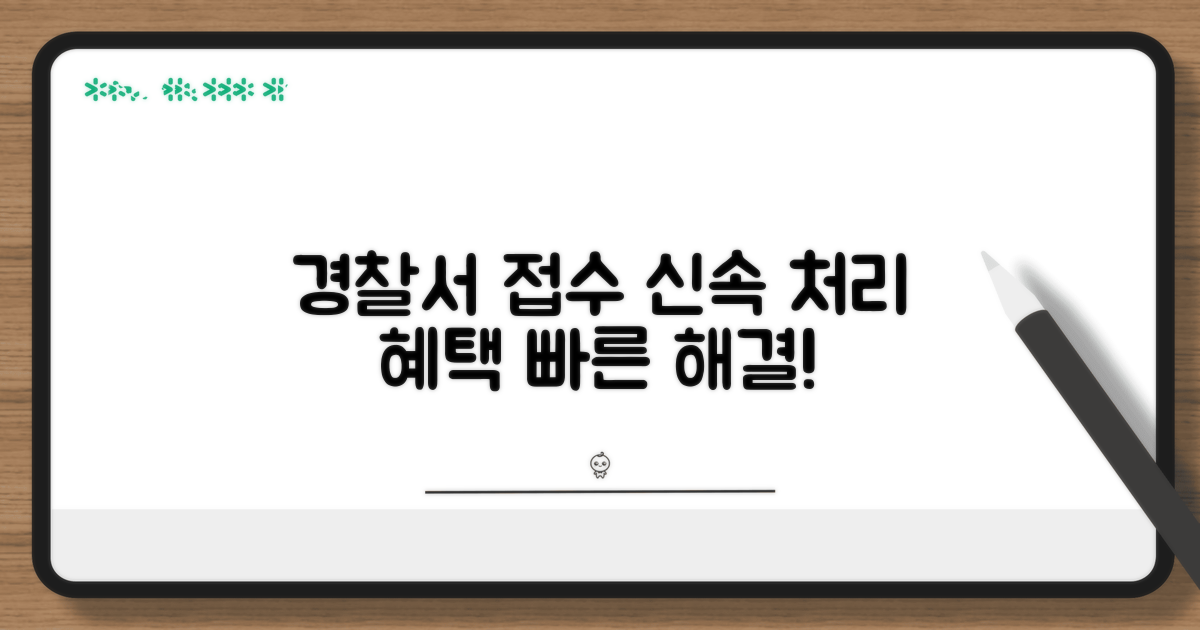 경찰서 접수, 신속 처리 장점