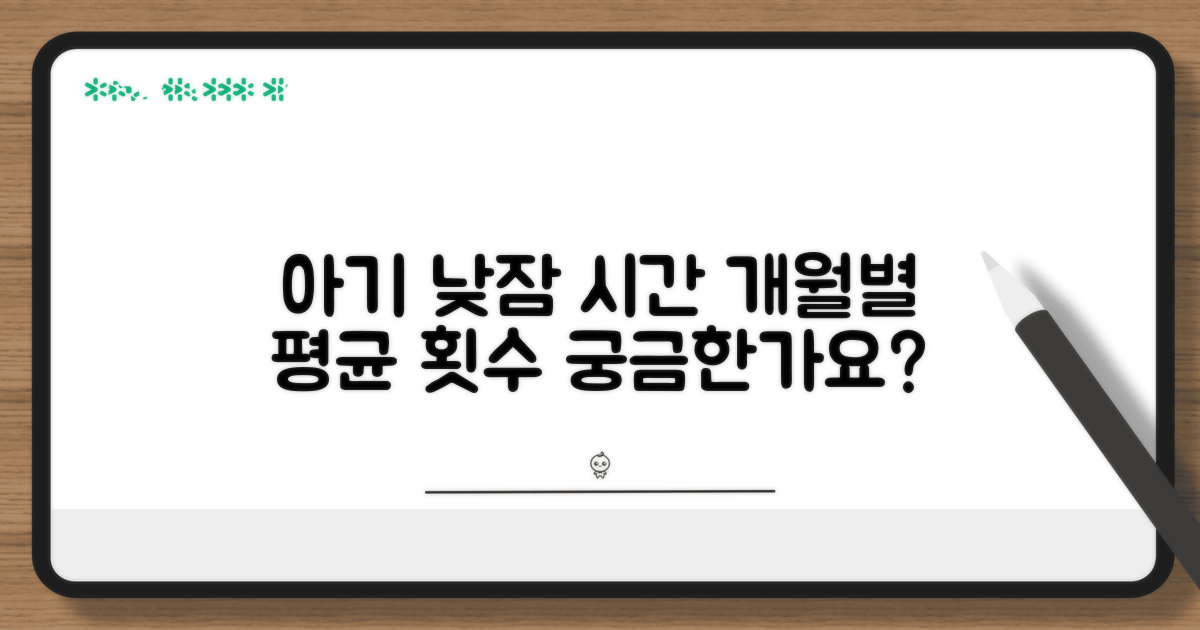 개월별 아기 낮잠 시간 횟수 평균