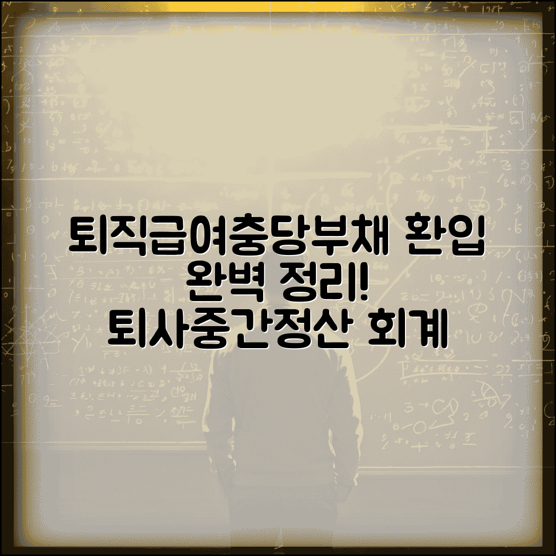 퇴직급여충당부채 환입 처리 완전정복 | 직원 퇴사와 중간정산 시 회계 정리