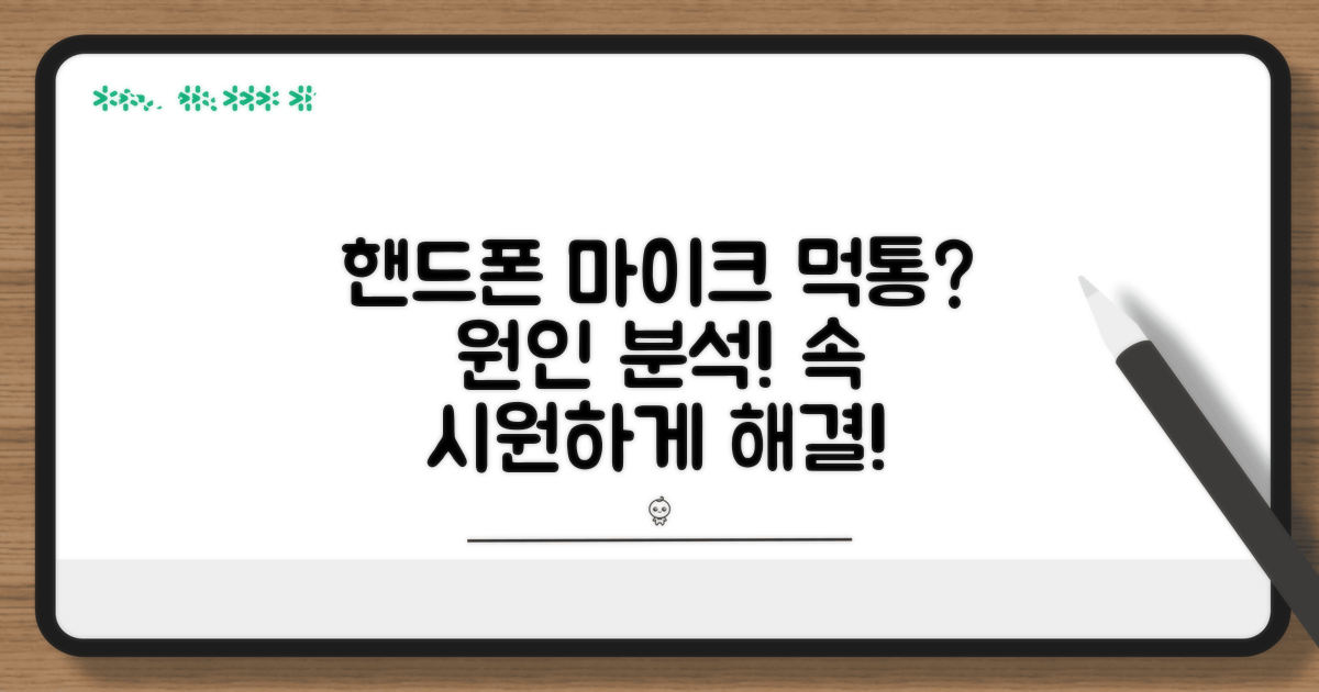 핸드폰 마이크 안됨, 원인 파악!