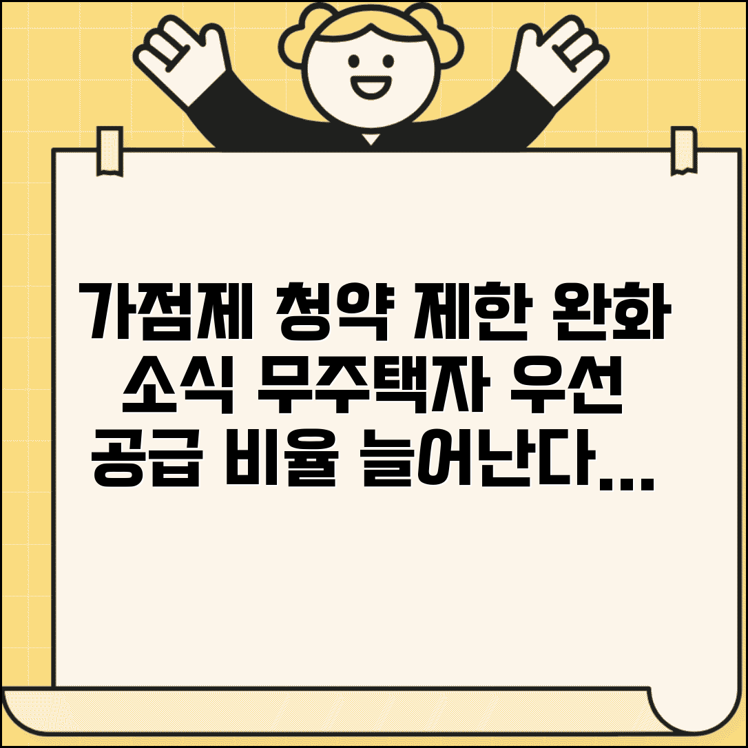 가점제 청약 제한 완화 소식 | 무주택자 우선 공급 비율 늘어난다는 반가운 변화