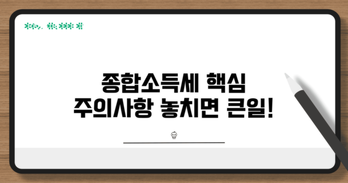 종합소득세 신고, 주의사항 꼭 확인