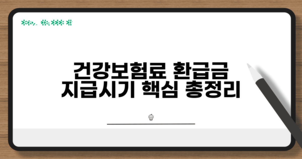 건강보험료 환급금 지급시기 총정리