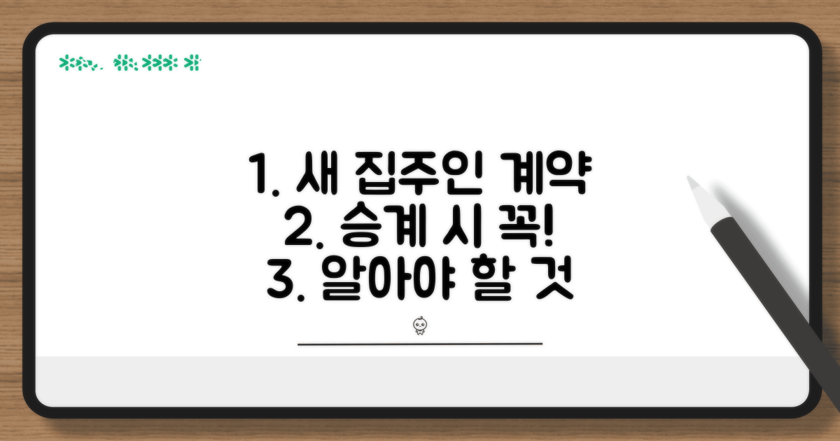 새로운 집주인과 계약 승계 시 주의점