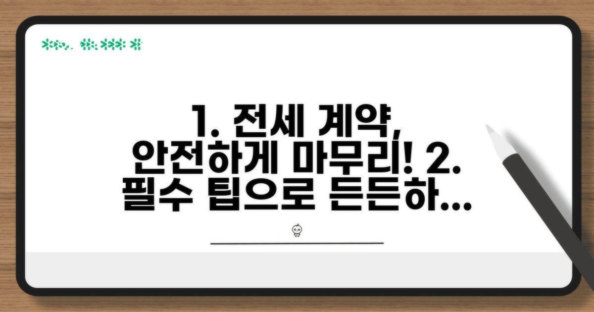 안전하게 전세 계약 마무리하는 팁