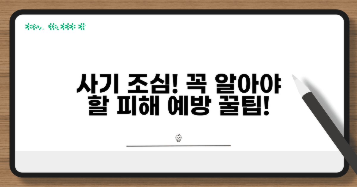 주의사항과 사기 피해 예방 팁