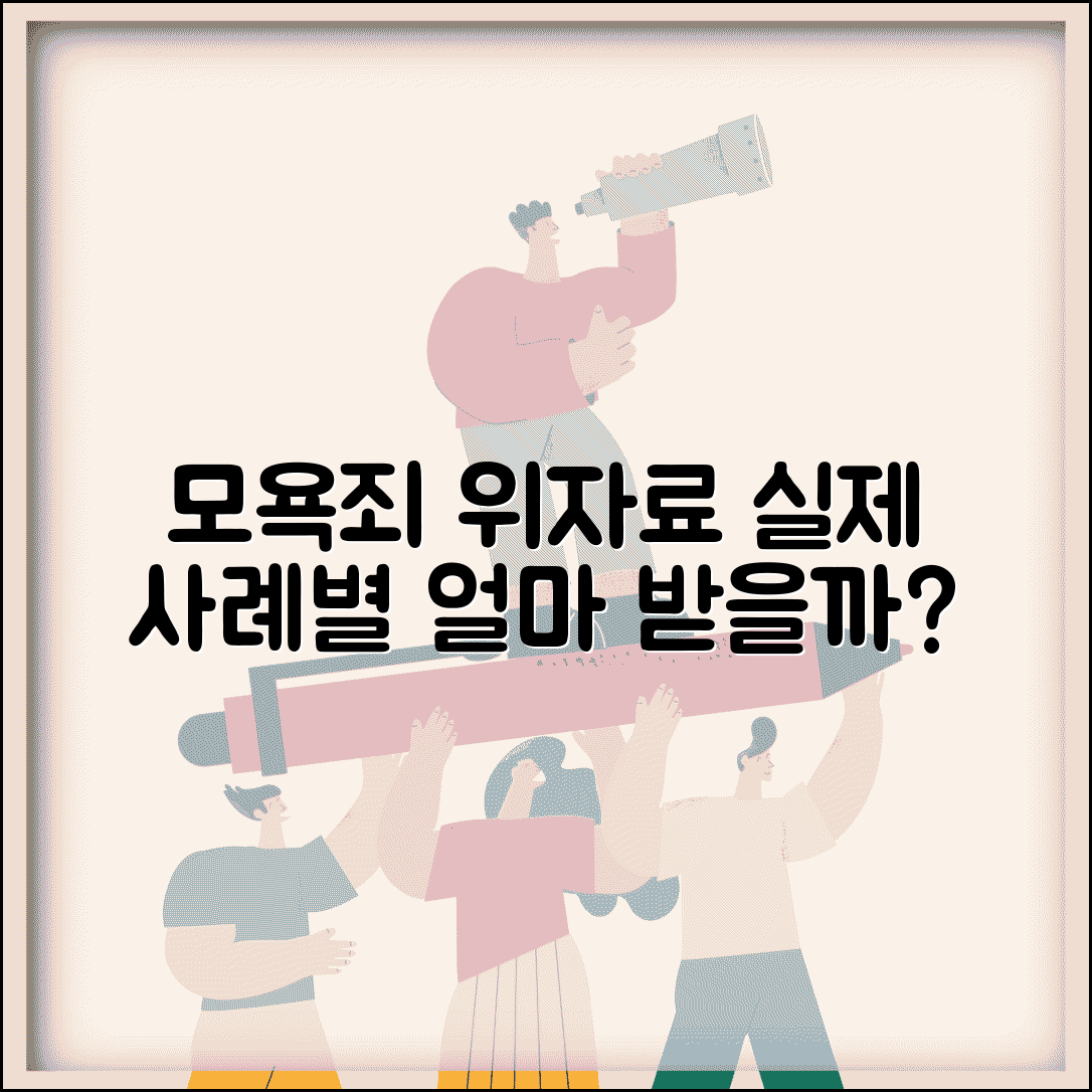모욕죄 위자료 판례 금액 | 실제 사례별 배상액 및 산정 기준
