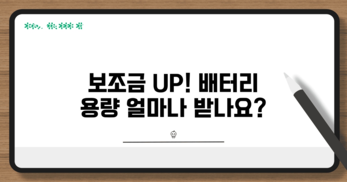 배터리 용량별 보조금 액수 공개
