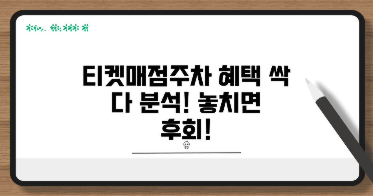 티켓/매점/주차 혜택 분석