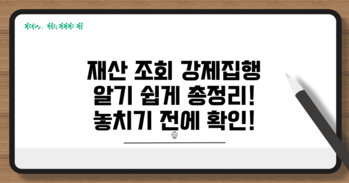 재산 조회부터 강제집행 절차