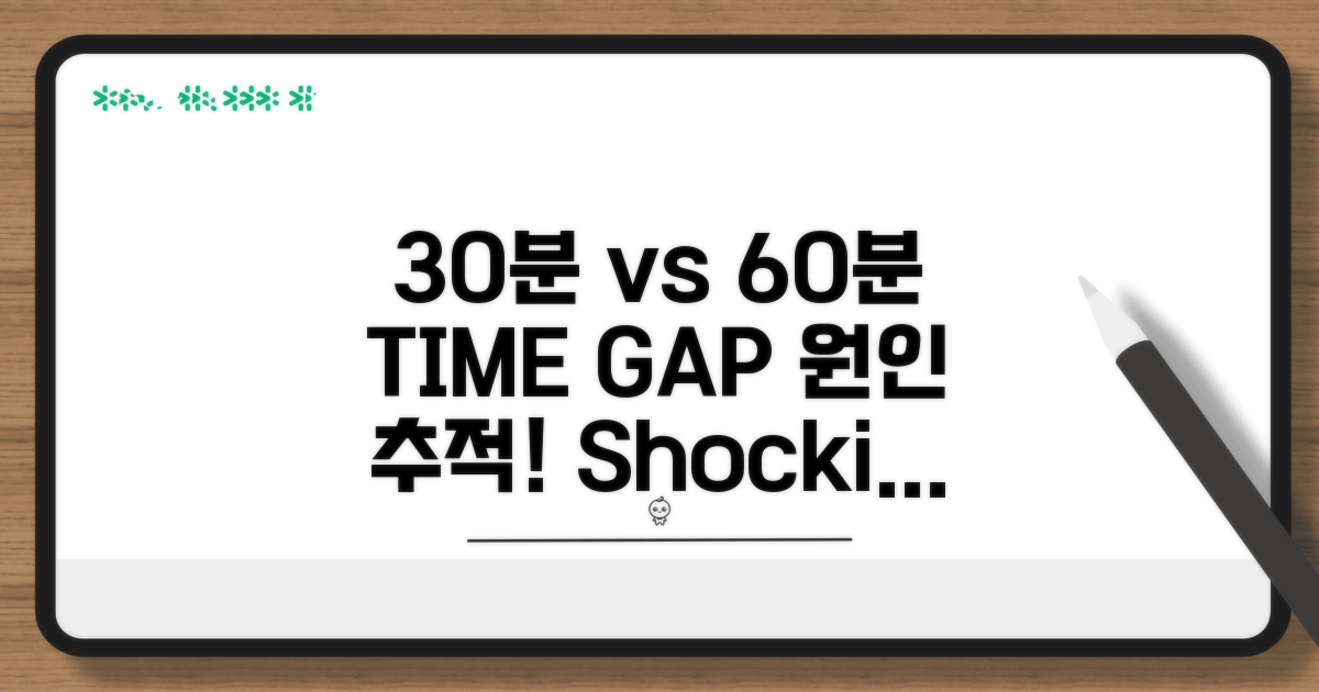 30분 vs 60분, 시간 격차 원인