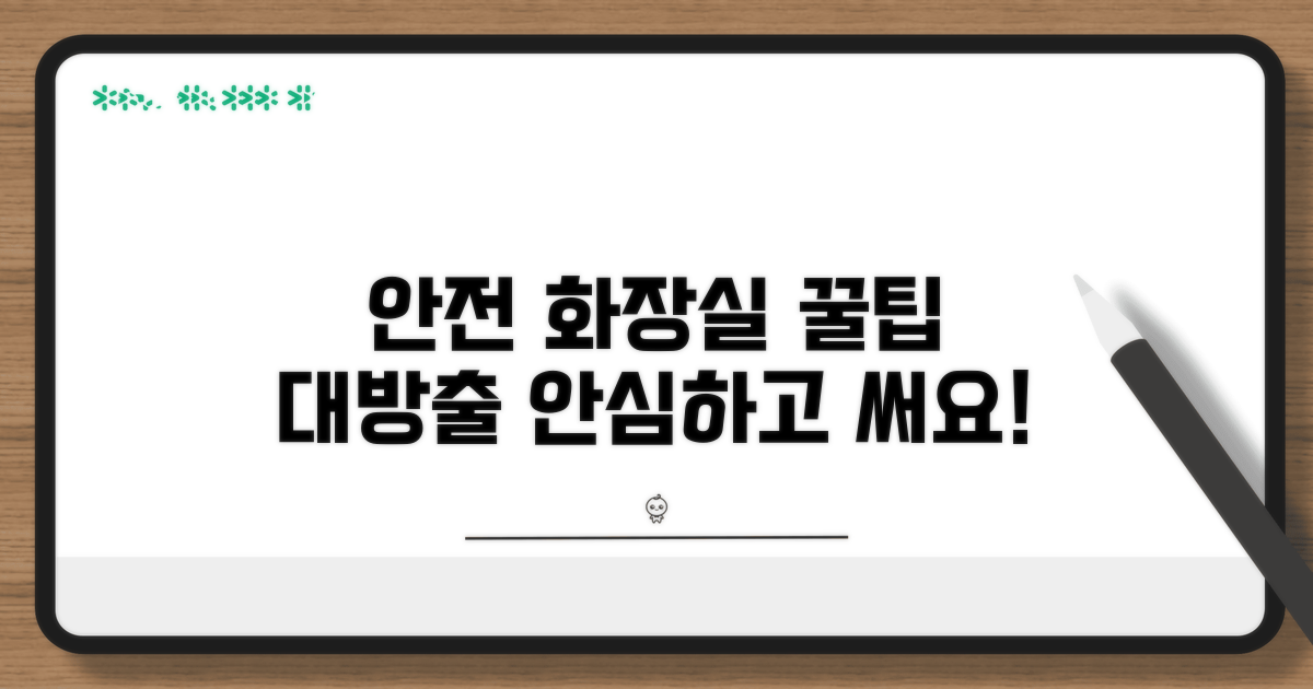 안전한 화장실 환경 만들기 팁