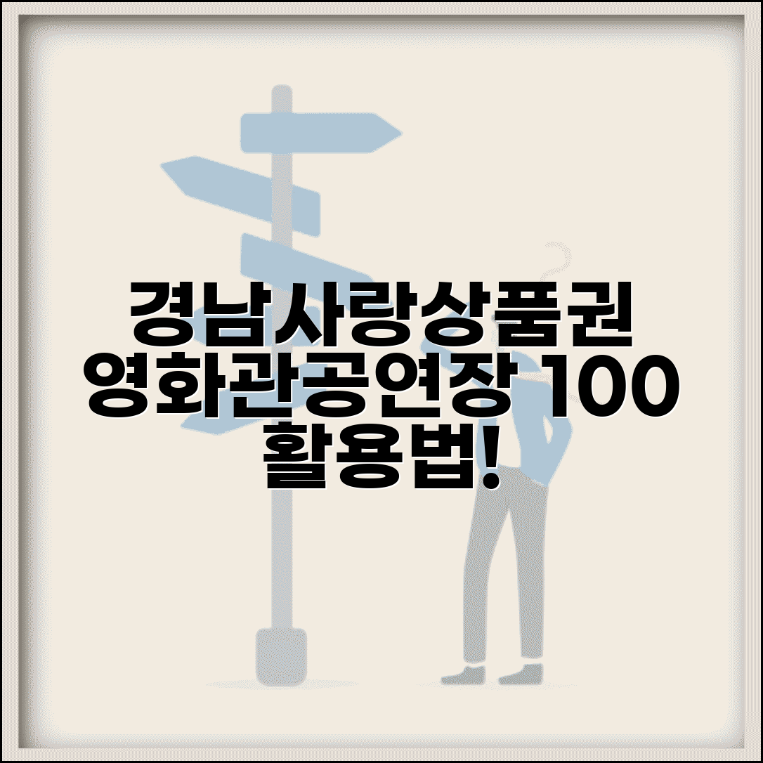 경남사랑 상품권 문화시설 | 영화관 공연장 사용 완벽 활용법