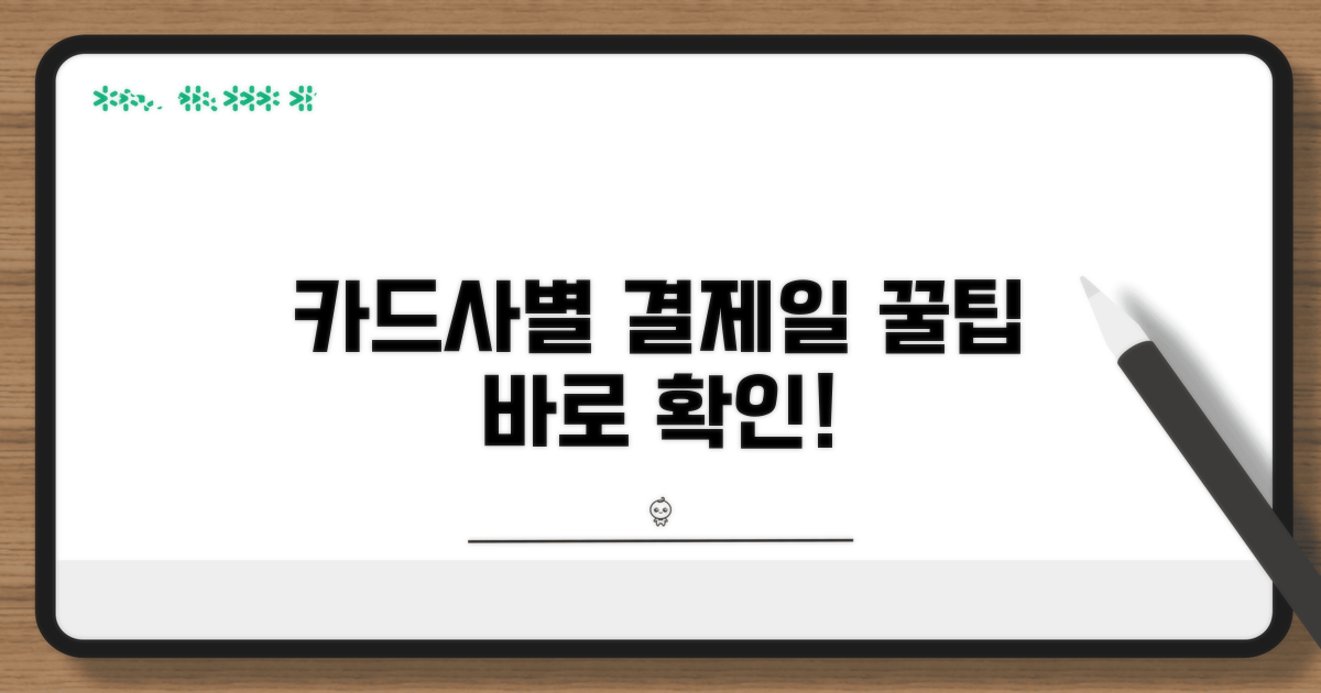 카드사별 추천 결제일 확인하기