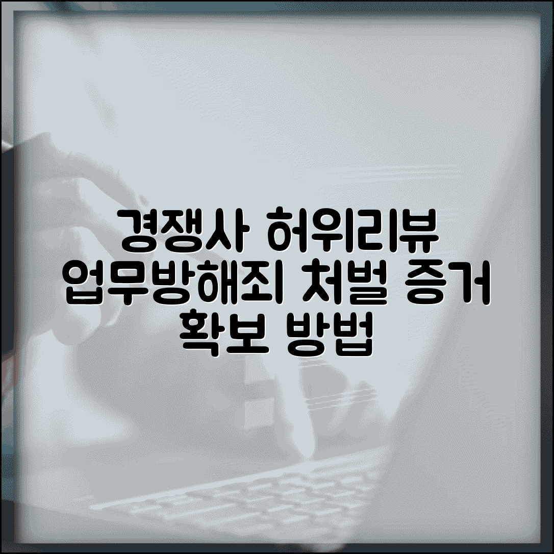 경쟁업체가 허위 온라인 리뷰 작성할때 | 업무방해죄 고발과 증거