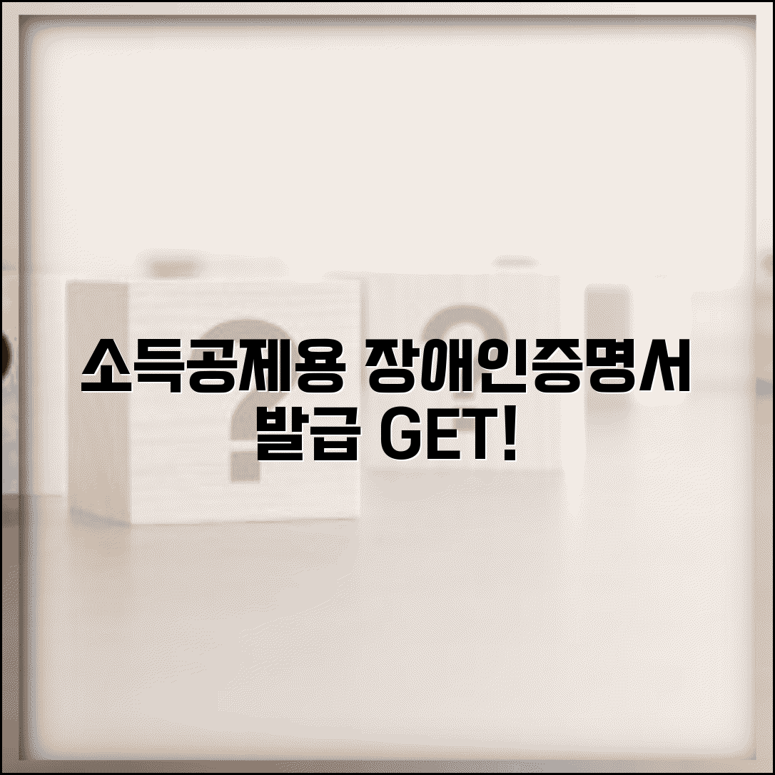 소득공제용 장애인증명서 발급 | 장애인 소득공제를 위한 증명서 발급 절차