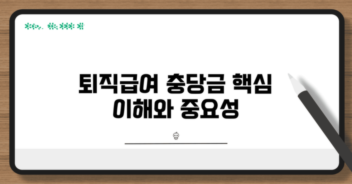 퇴직급여 충당금 개념과 중요성