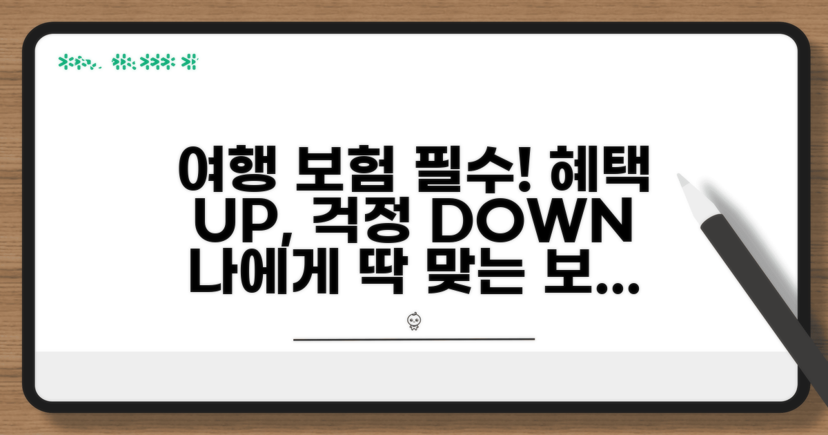 여행지별 추천 보험과 혜택