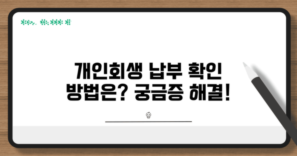 개인회생 납부, 어떻게 확인?