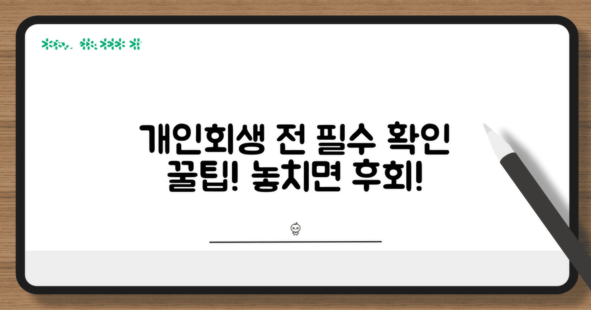 개인회생 신청 전 필수 확인 사항